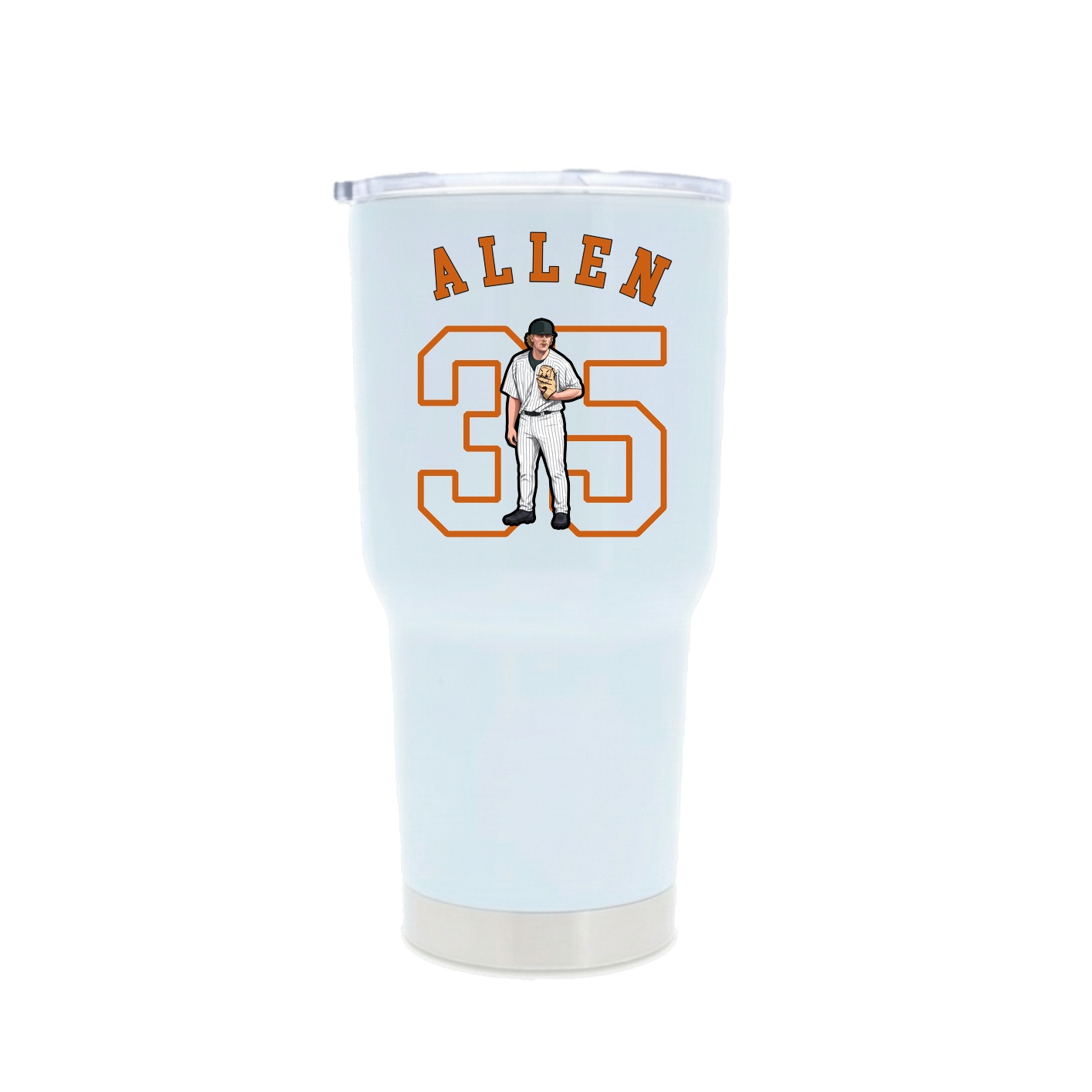 30oz Stainless Steel Tumbler — Shirsey Arch in White