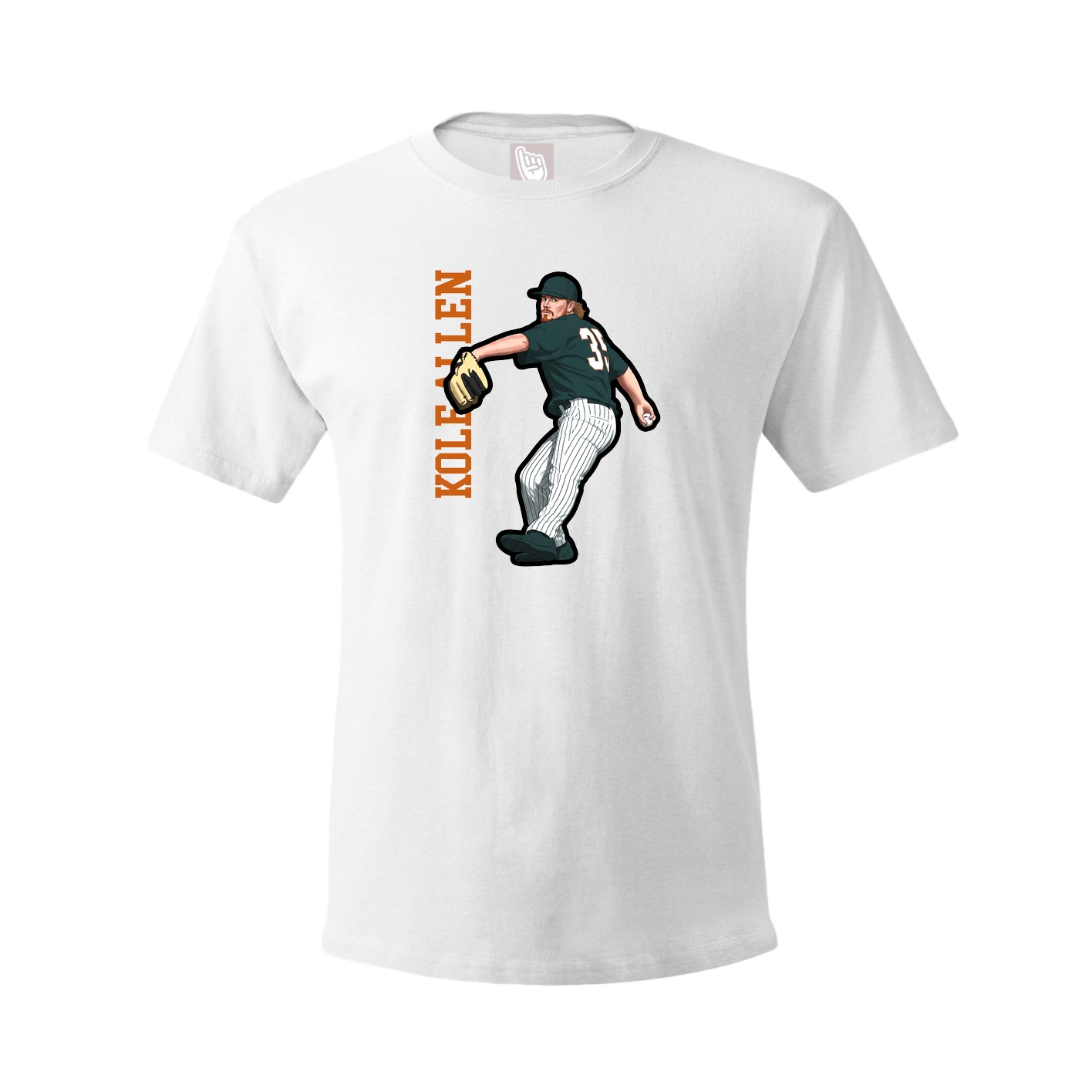 Tee — Name Vertical in White