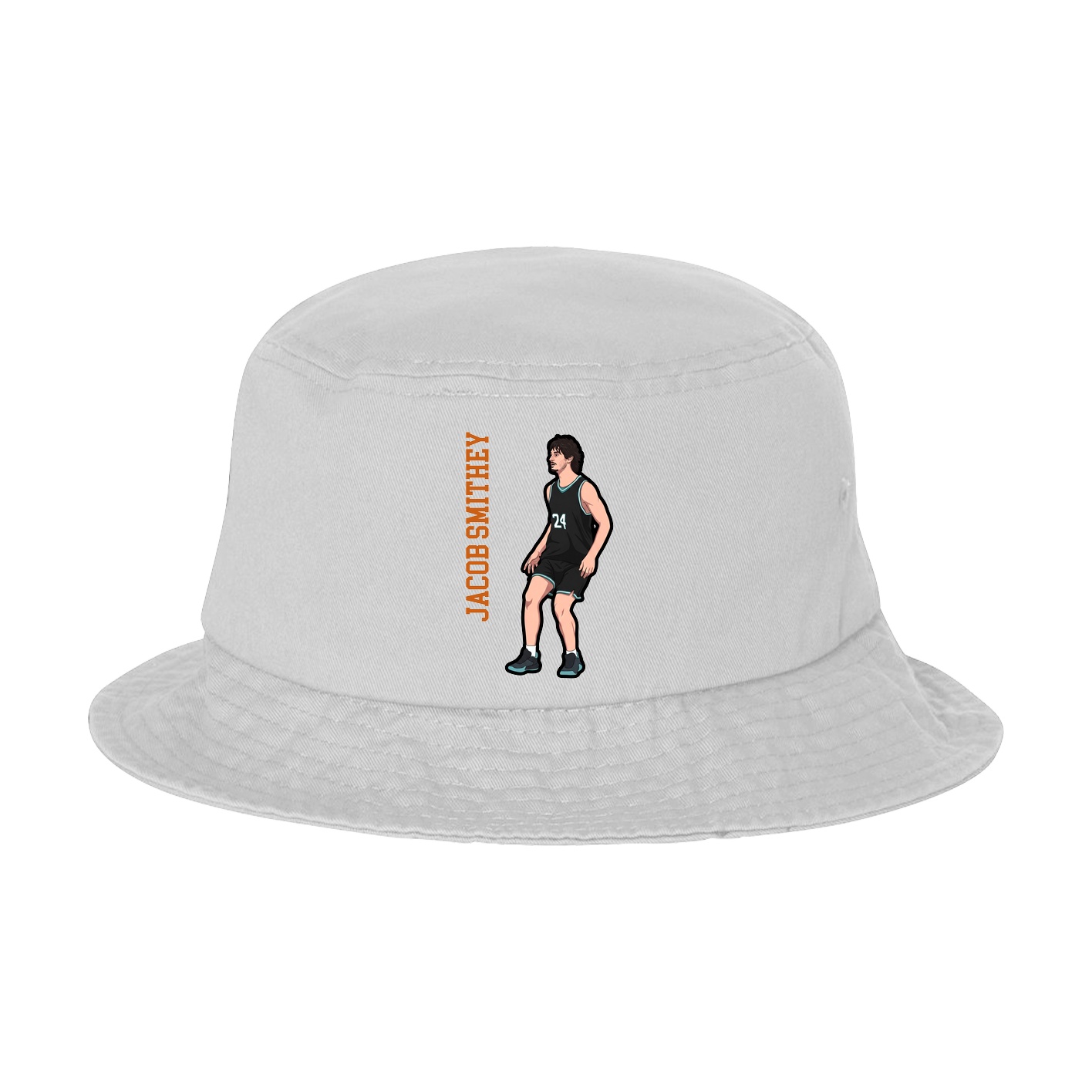 Bucket Cap — Name Vertical in White