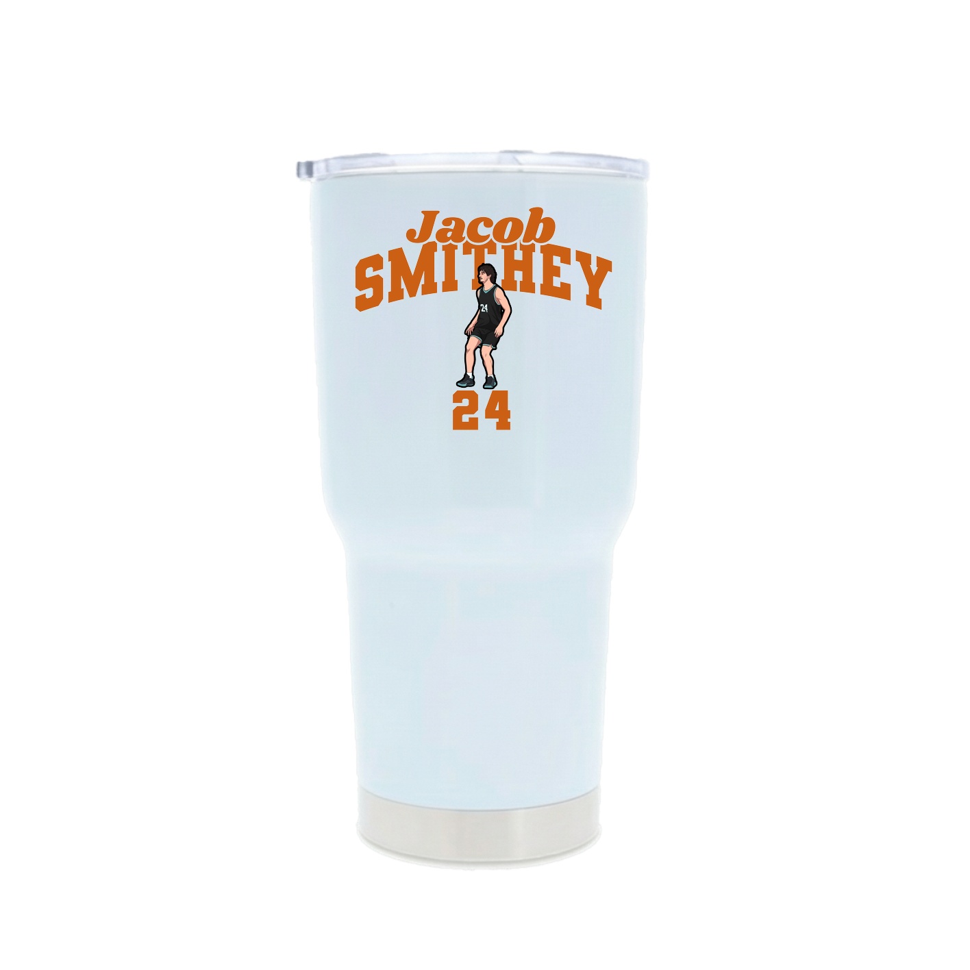 30oz Stainless Steel Tumbler — Signature Arch in White