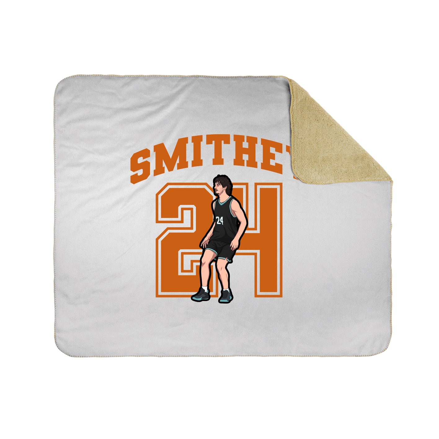Throw Blanket — Number in White