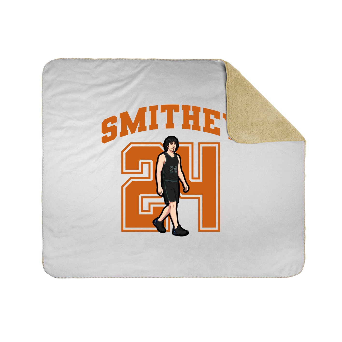 Throw Blanket — Number in White