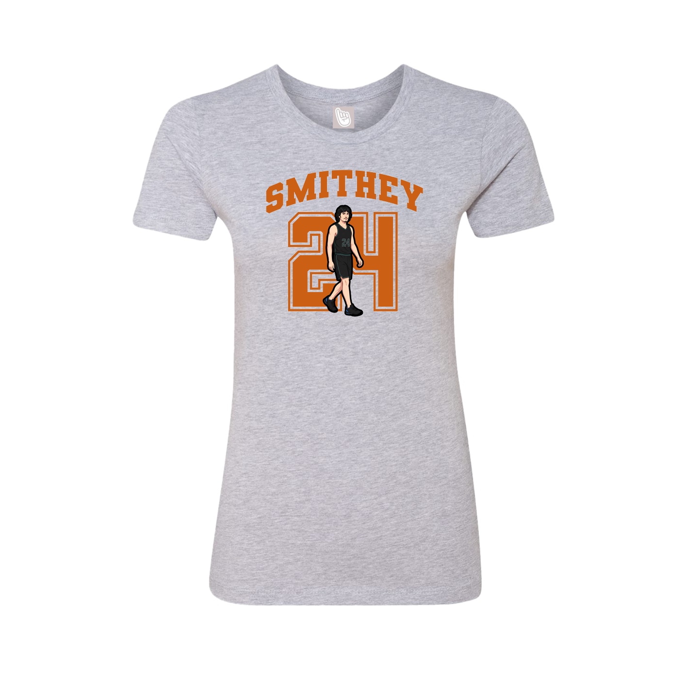 Fitted Women's Tee — Number in Grey