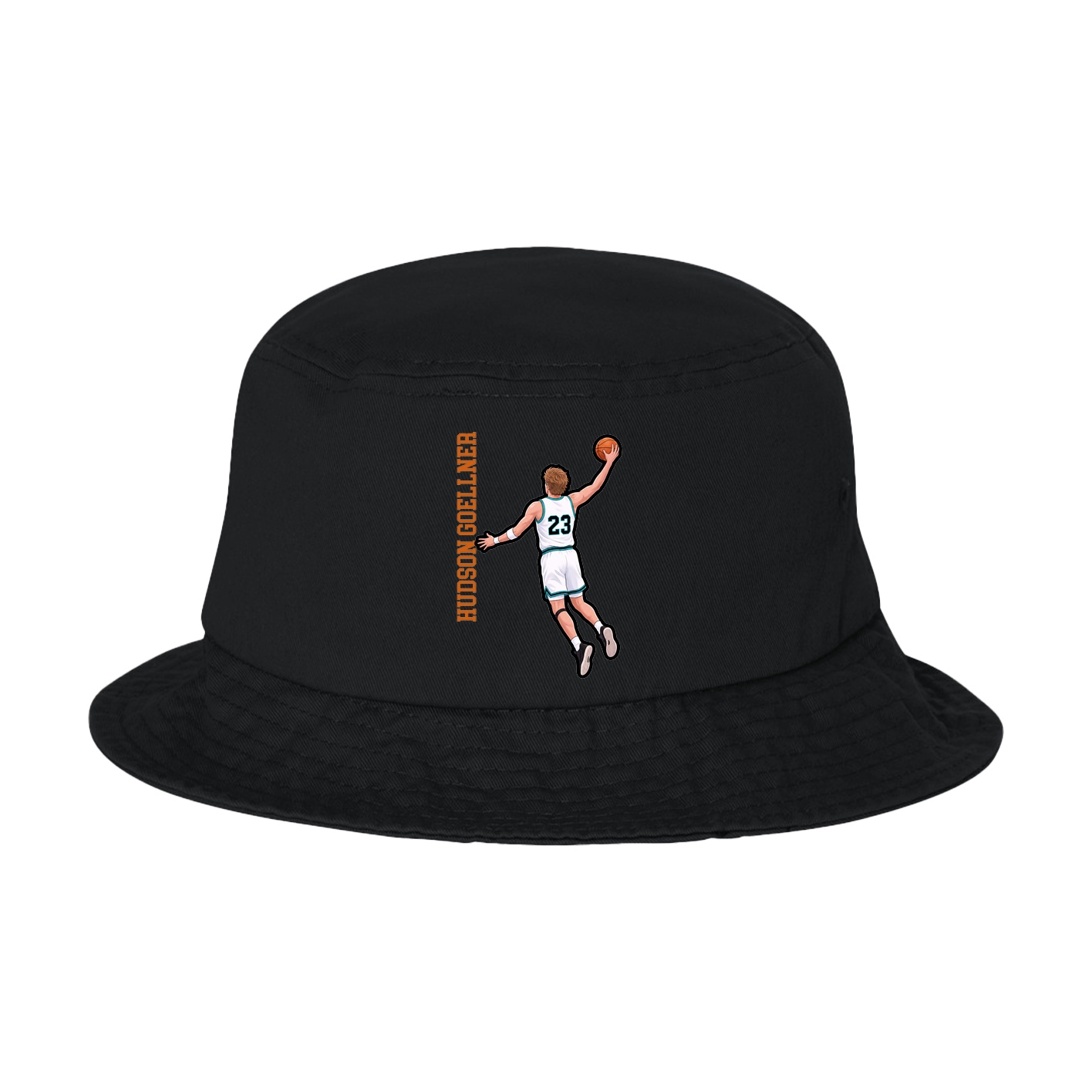 Bucket Cap — Name Vertical in Black