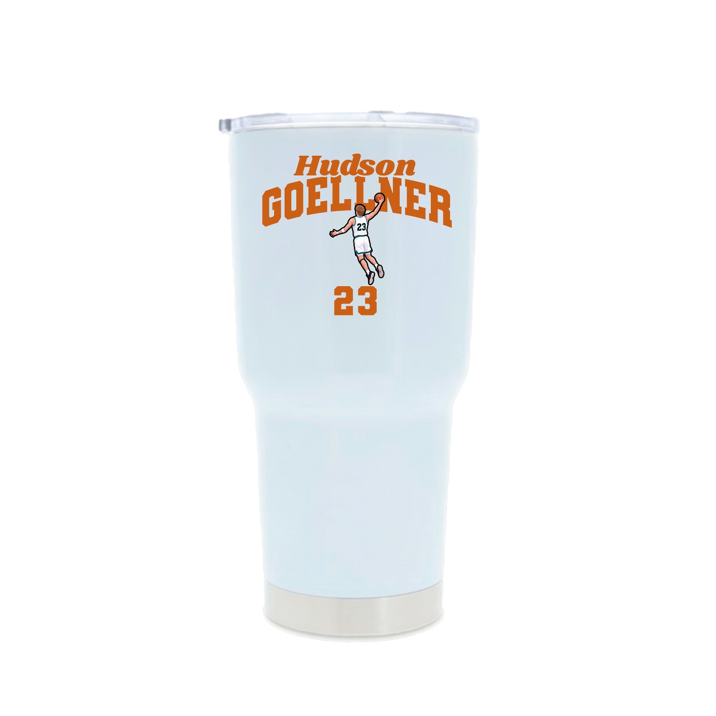 30oz Stainless Steel Tumbler — Signature Arch in White