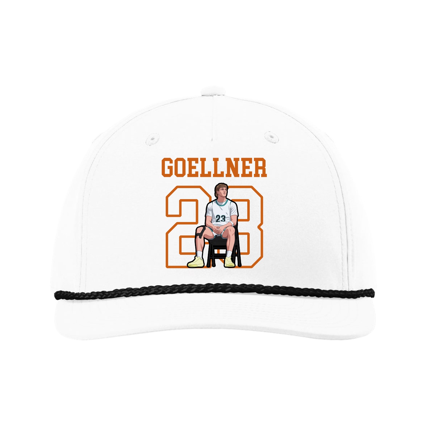 Five-Panel Classic Rope Cap — Shirsey in White