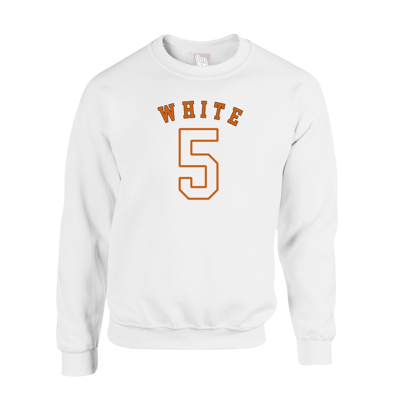 Fleece Crew — Shirsey Arch in White