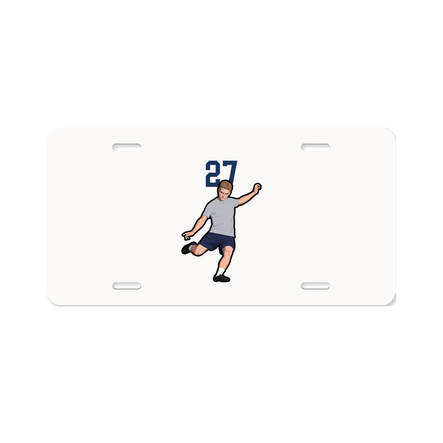 License Plate — Number Top in Classic