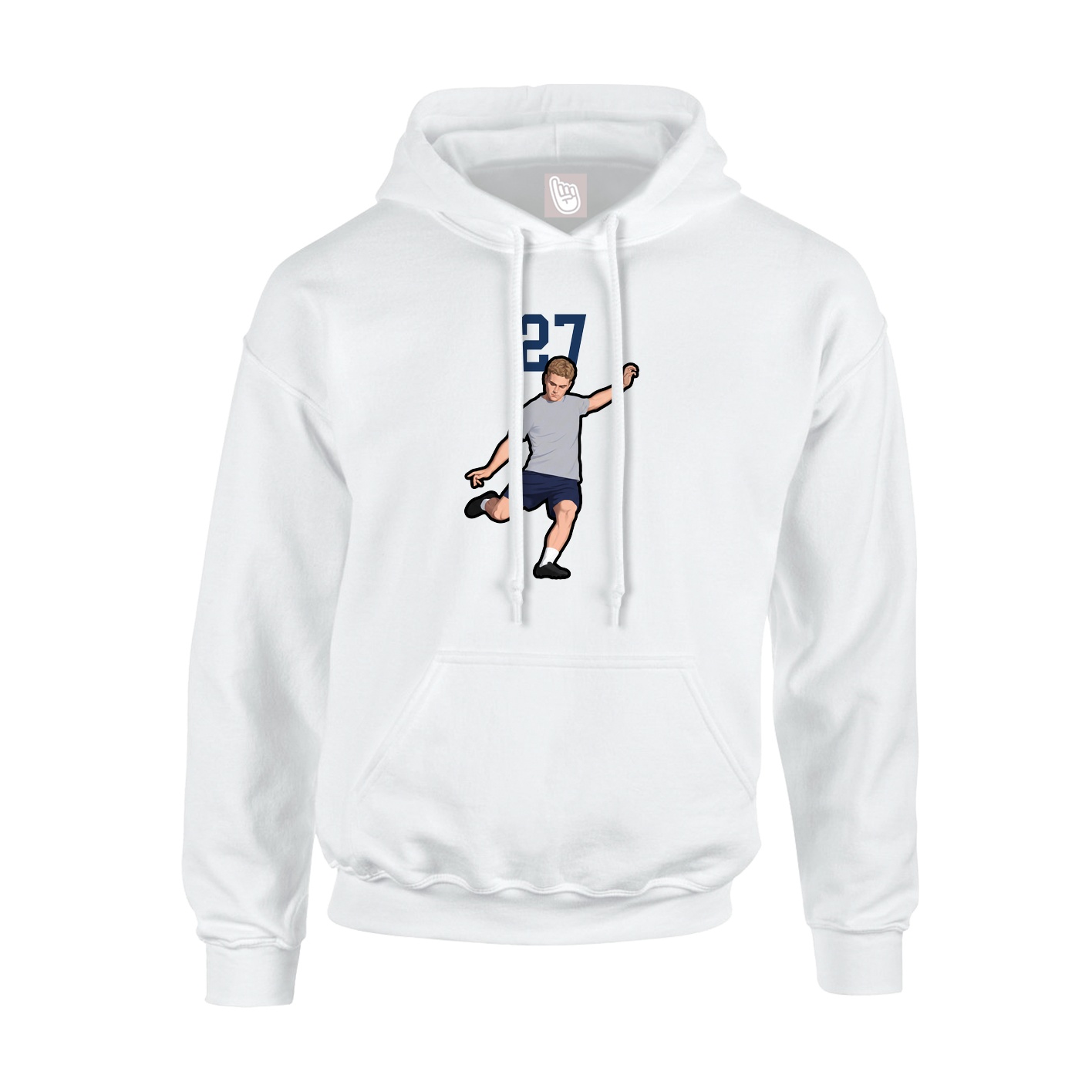 Hoodie — Number Top in White