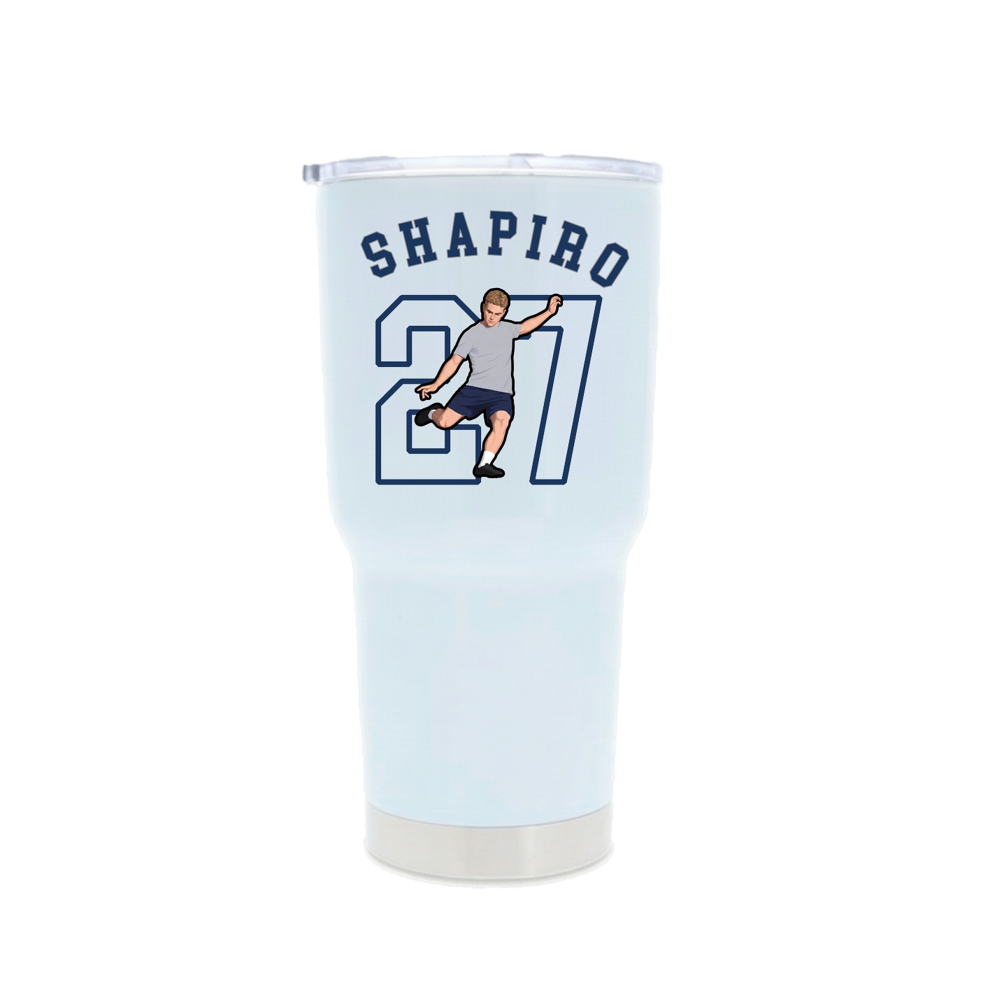 30oz Stainless Steel Tumbler — Shirsey Arch in White