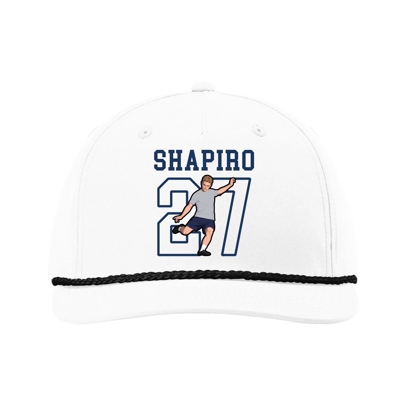 Five-Panel Classic Rope Cap — Shirsey in White