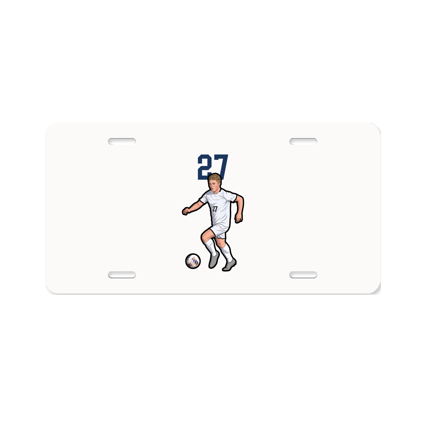 License Plate — Number Top in Classic