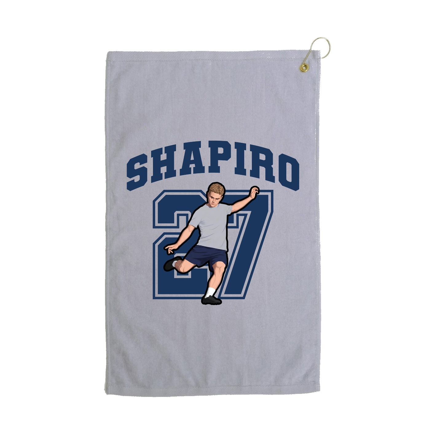 Golf Towel — Number in Grey