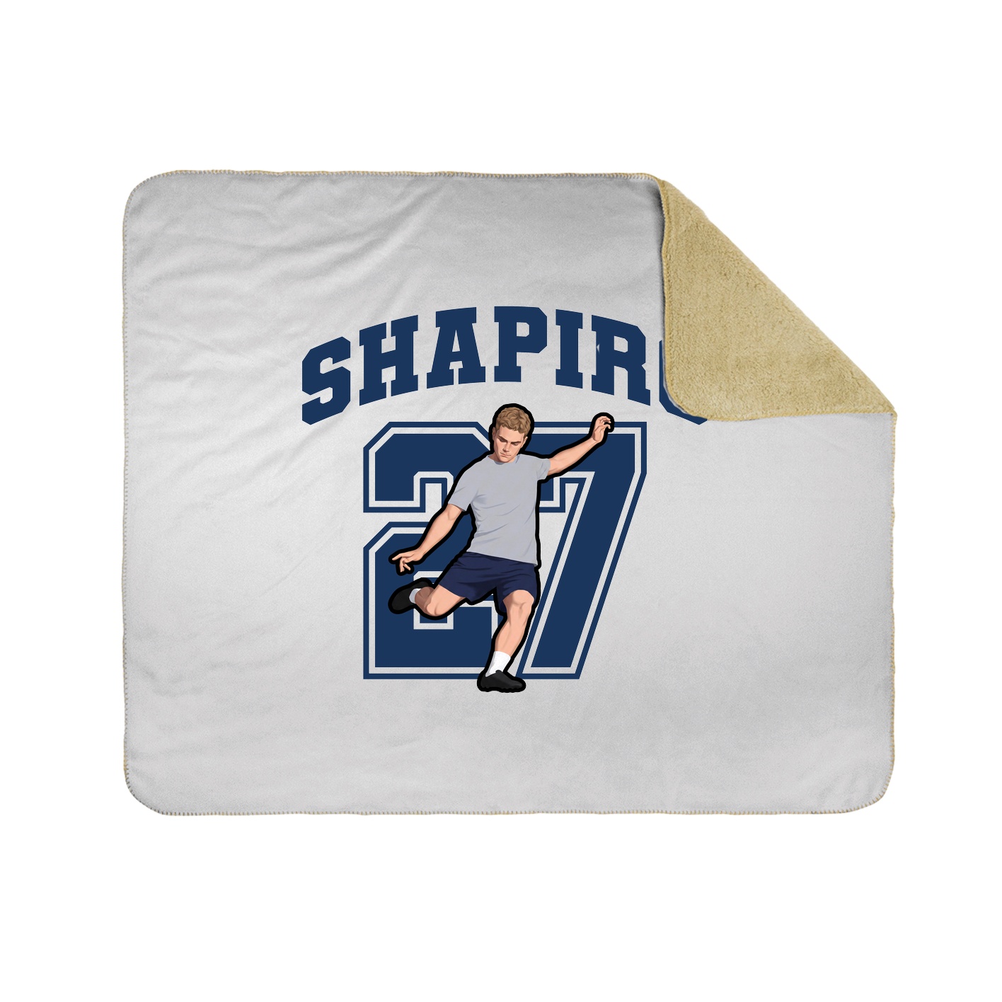 Throw Blanket — Number in White