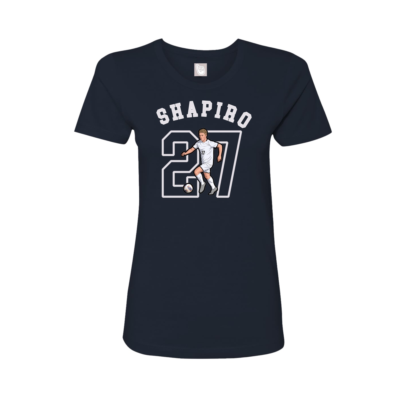 Fitted Women's Tee — Shirsey Arch in Navy