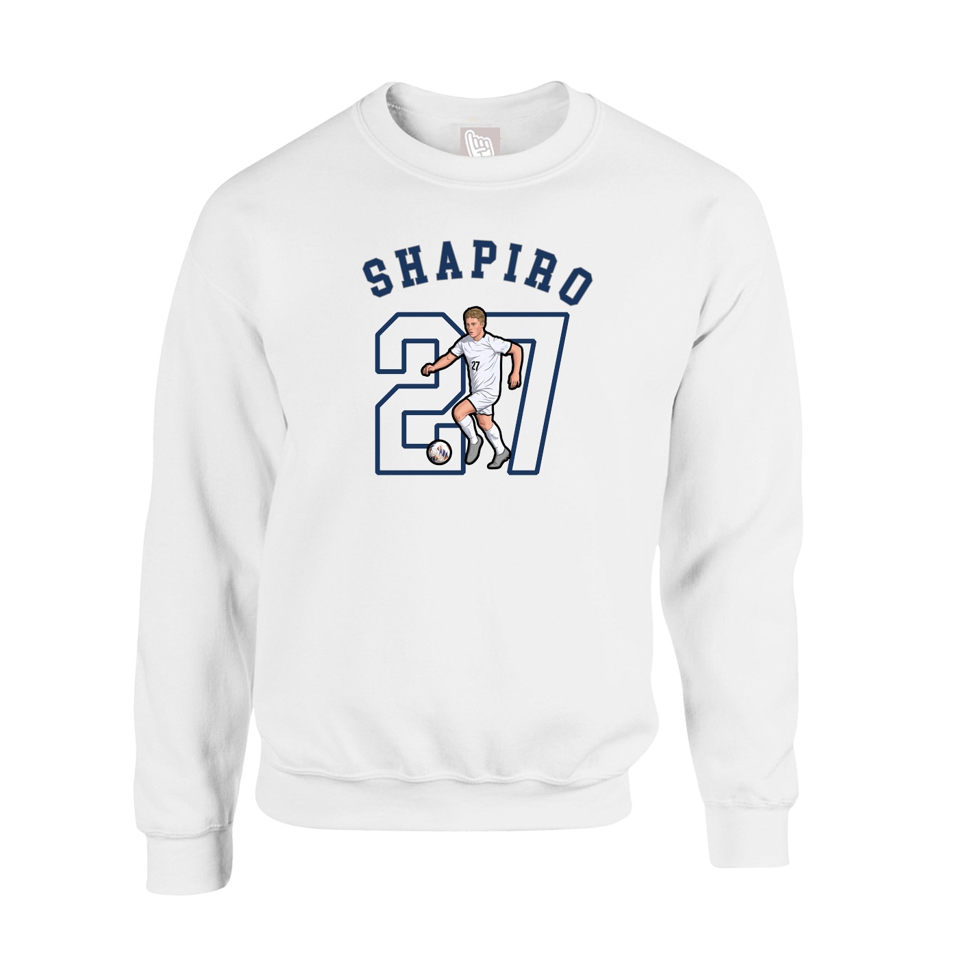 Fleece Crew — Shirsey Arch in White