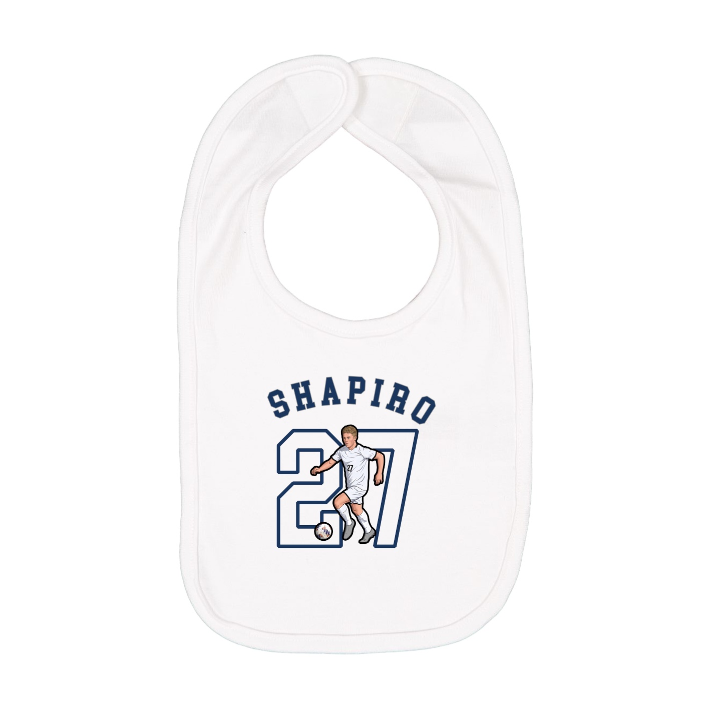 Infant Bib — Shirsey Arch in White