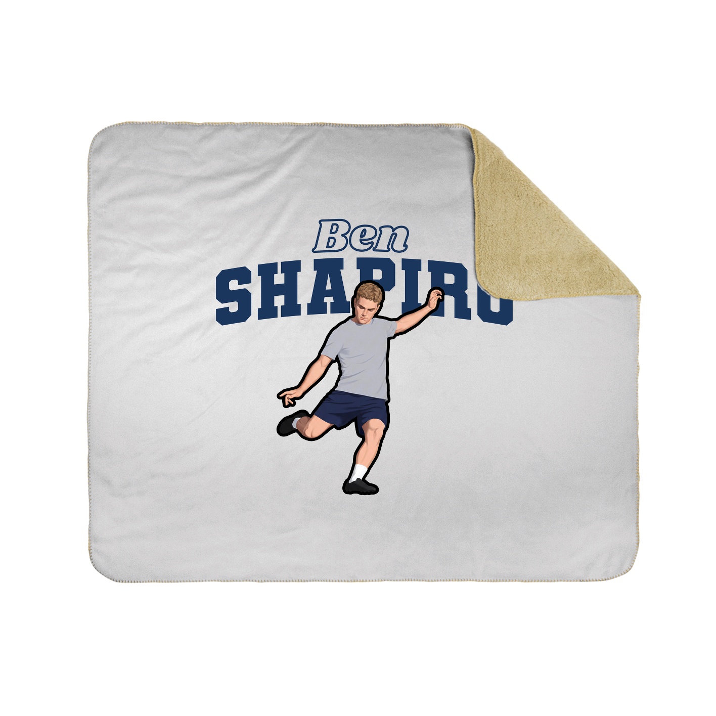 Throw Blanket — Name Arch in White