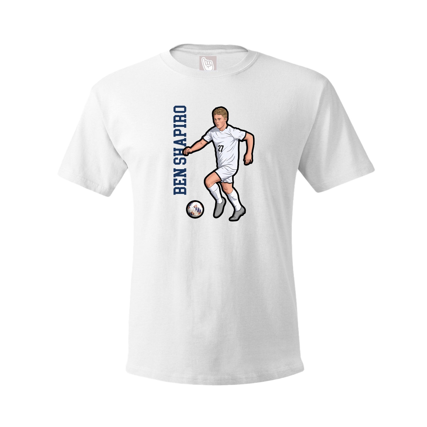Tee — Name Vertical in White