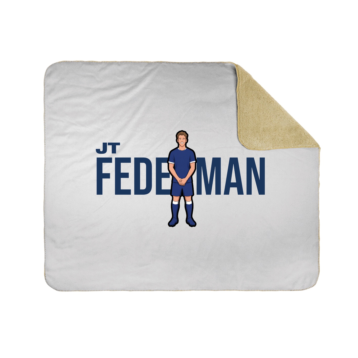 Throw Blanket — Player Name in White