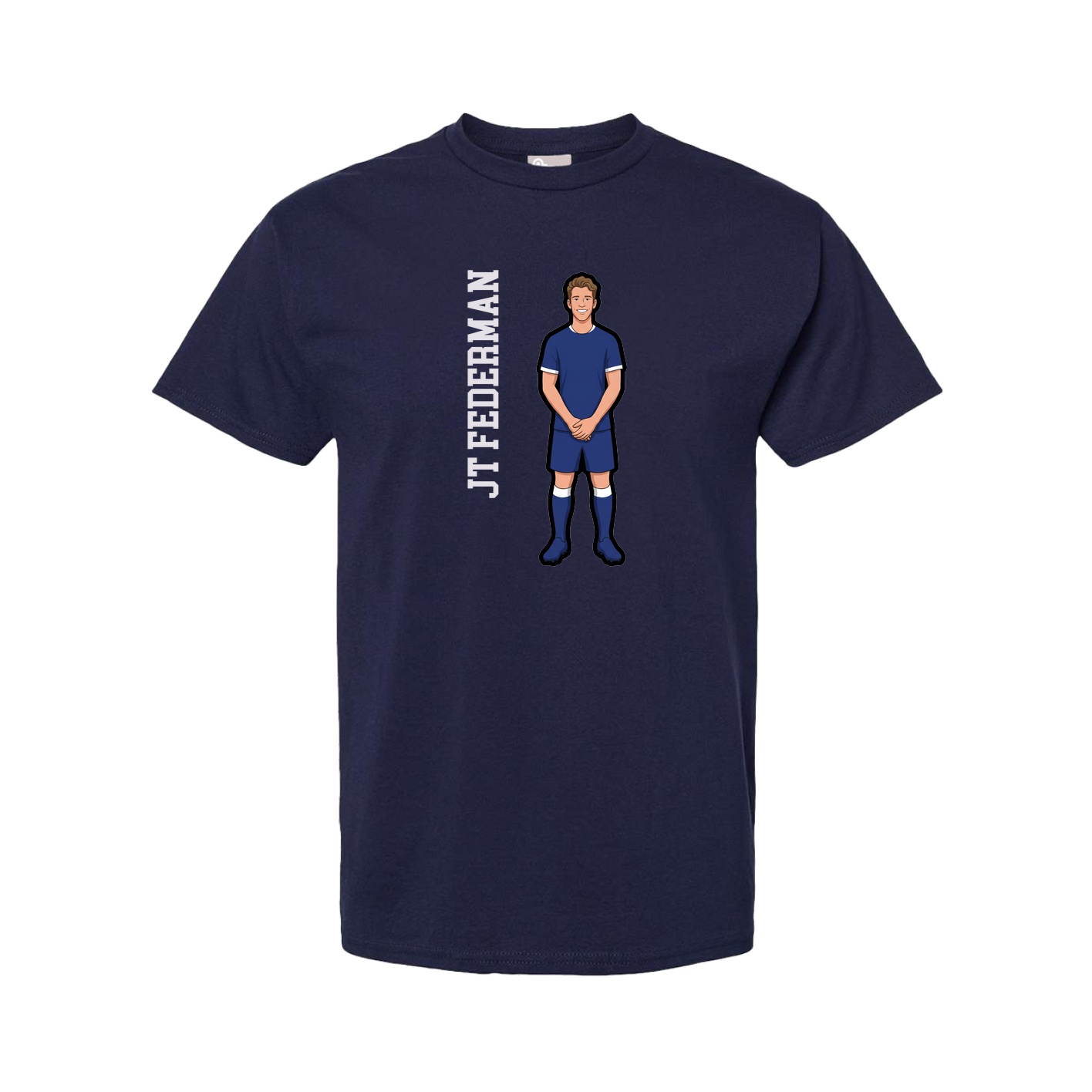Tee — Name Vertical in Navy