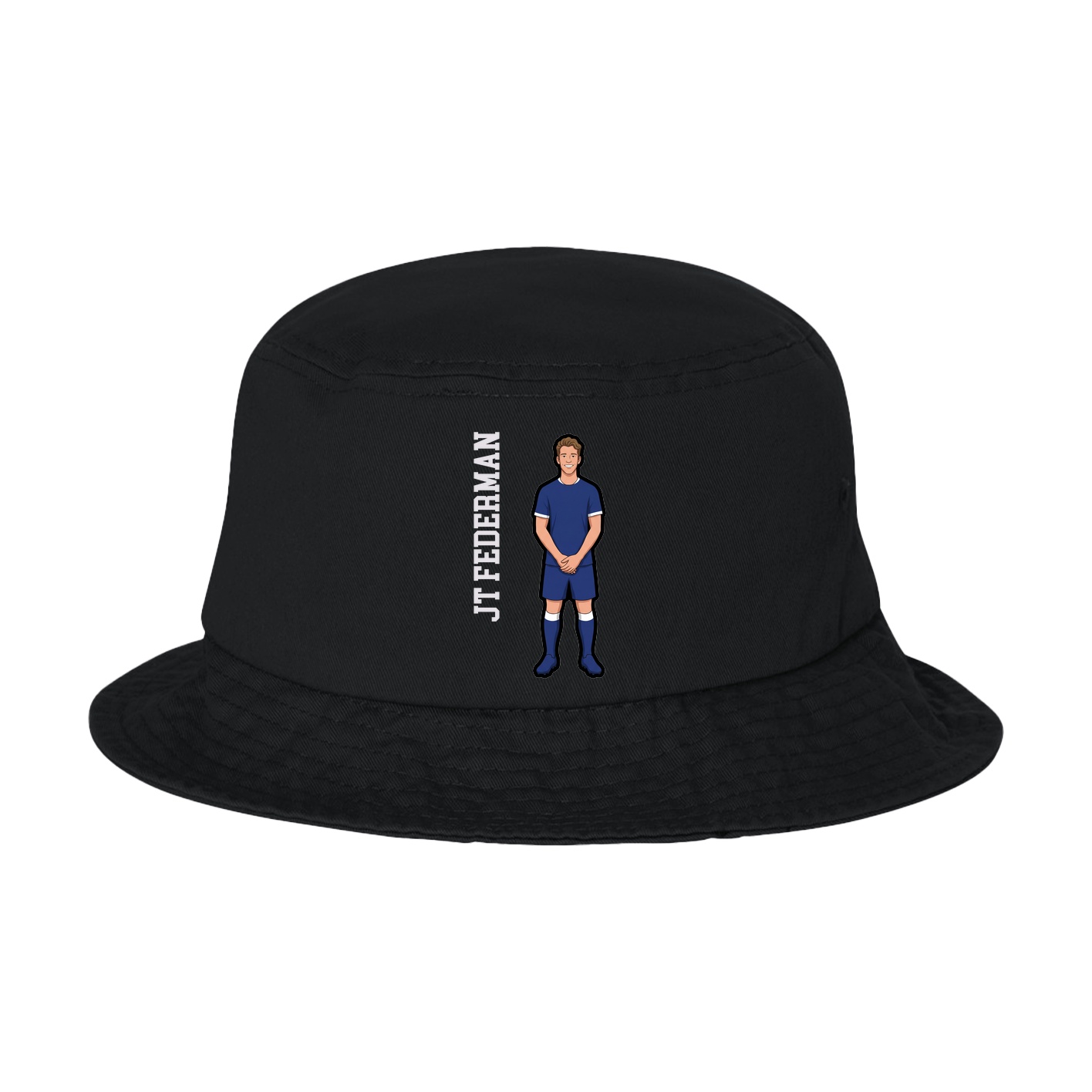 Bucket Cap — Name Vertical in Black