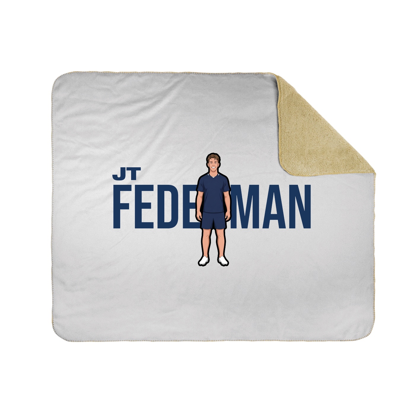 Throw Blanket — Player Name in White