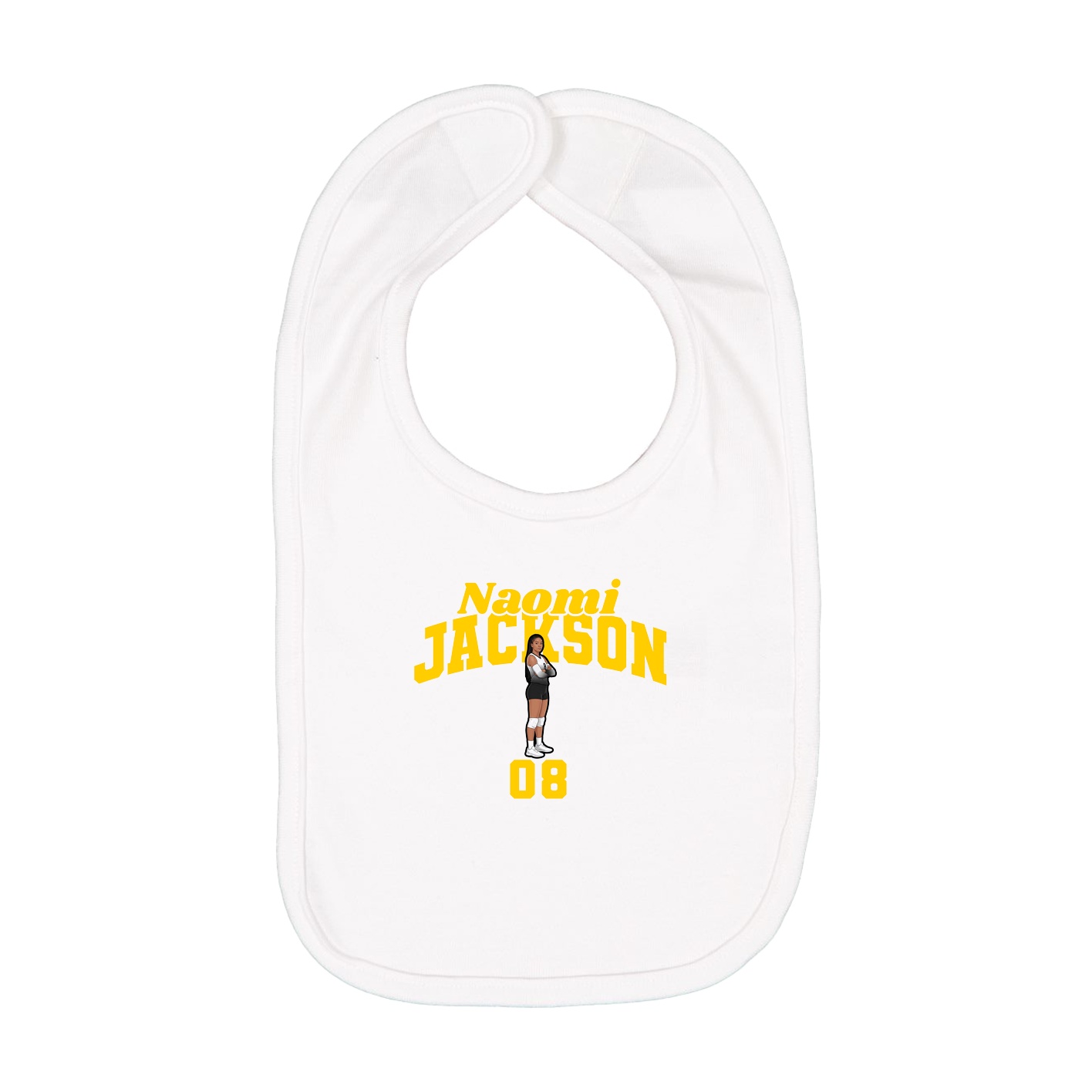 Infant Bib — Signature Arch in White