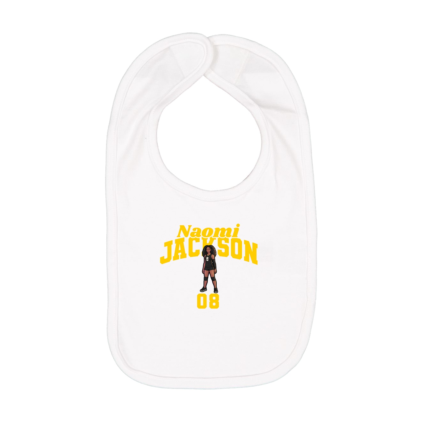 Infant Bib — Signature Arch in White
