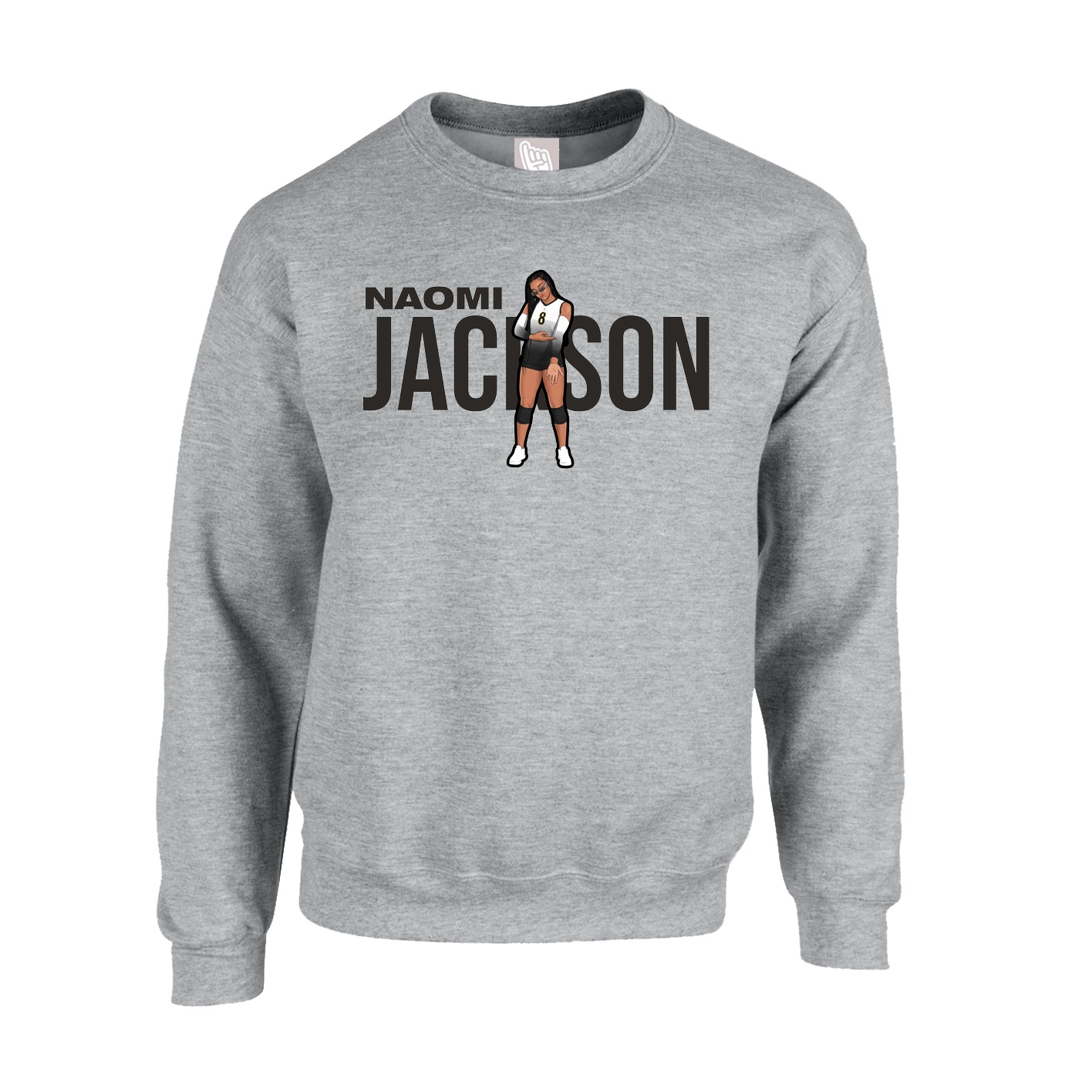 Fleece Crew — Player Name in Grey