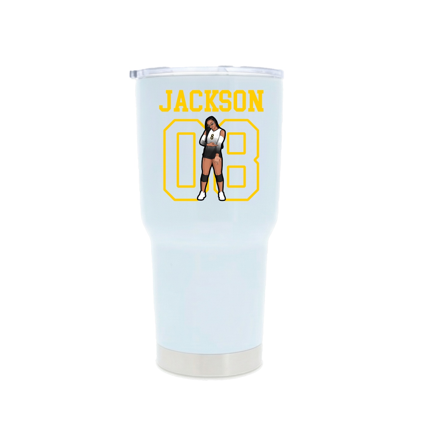 30oz Stainless Steel Tumbler — Shirsey in White