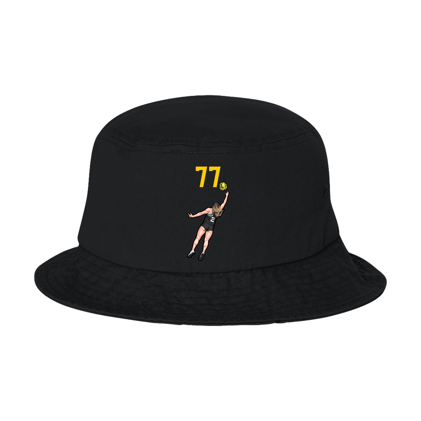 Bucket Cap — Number Top in Black