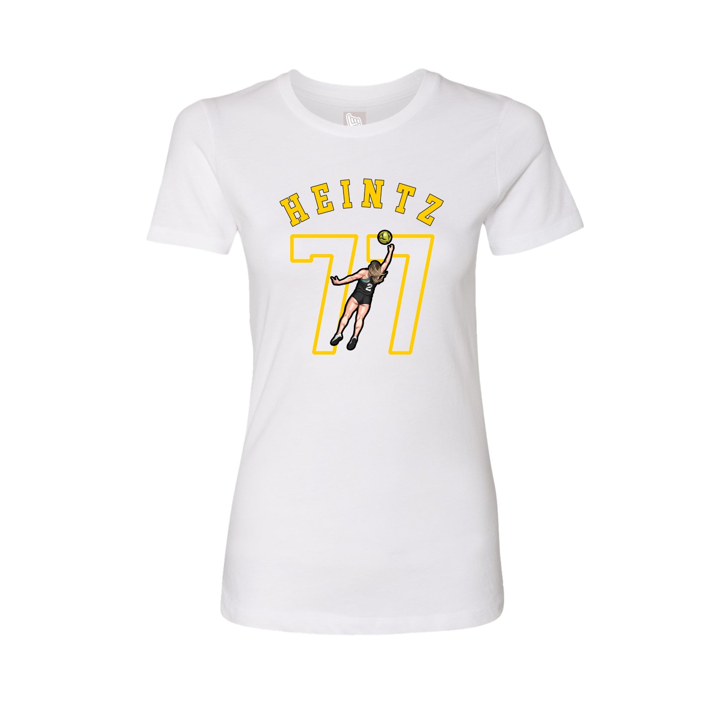 Fitted Women's Tee — Shirsey Arch in White