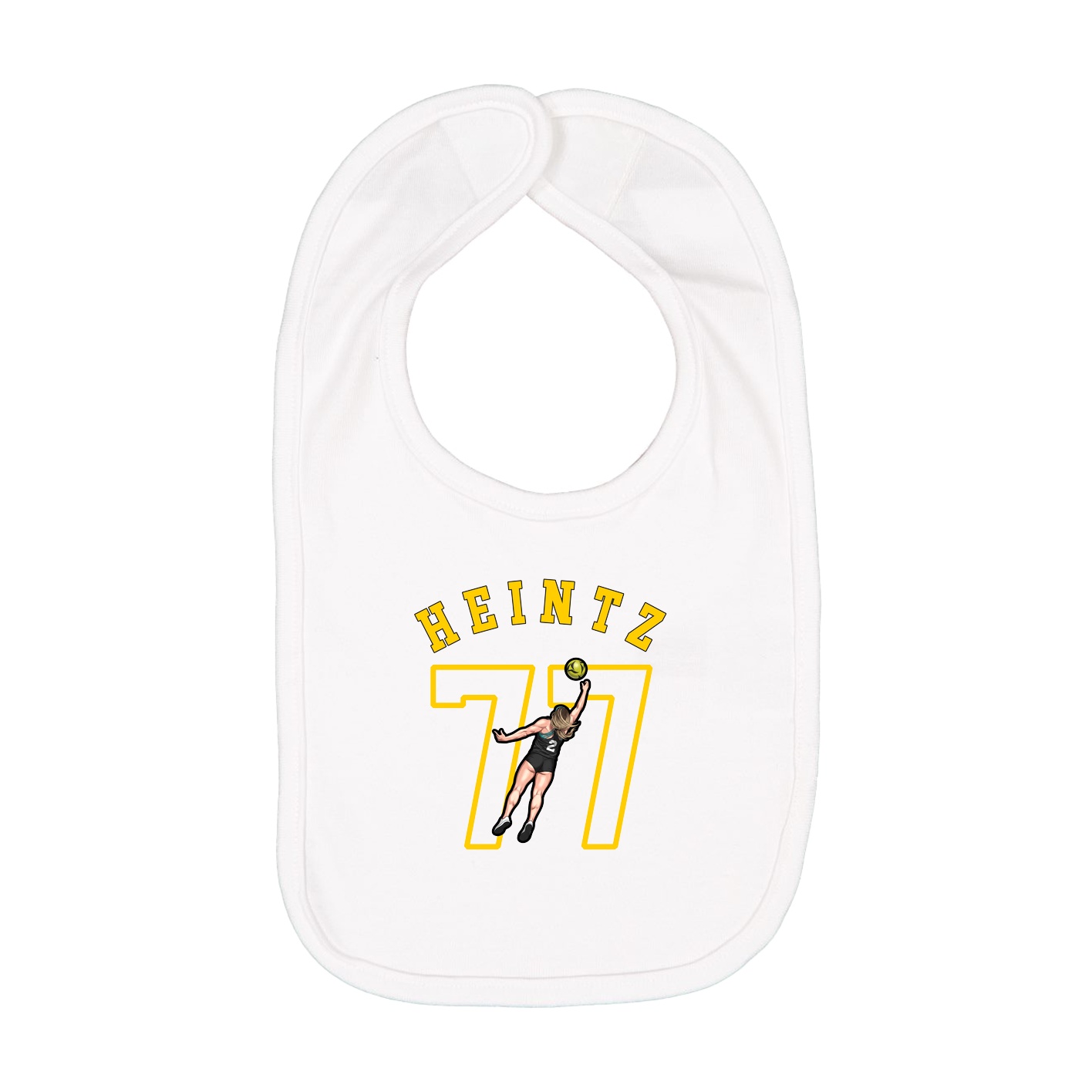 Infant Bib — Shirsey Arch in White