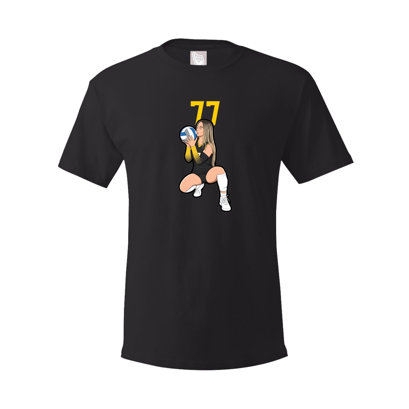 Youth Tee — Number Top in Black