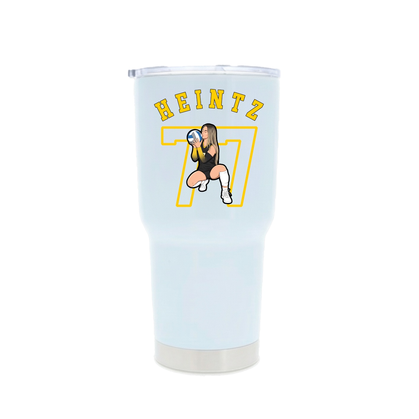 30oz Stainless Steel Tumbler — Shirsey Arch in White