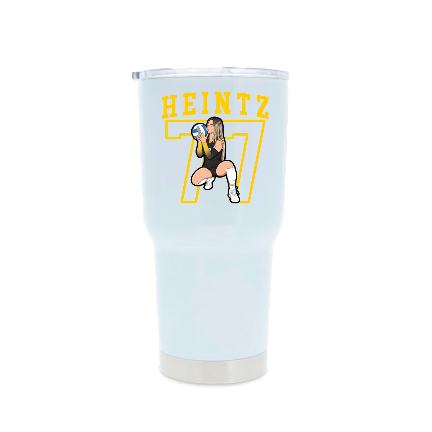 30oz Stainless Steel Tumbler — Shirsey in White