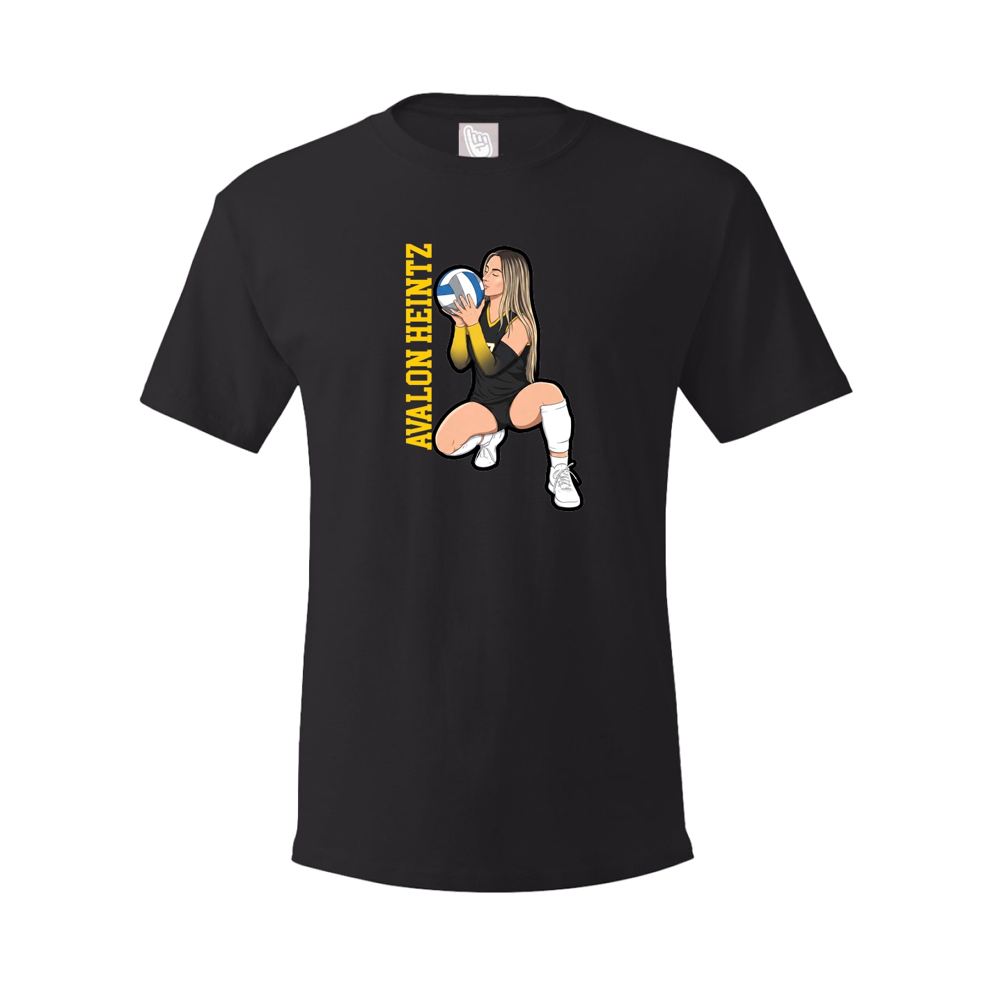 Youth Tee — Name Vertical in Black