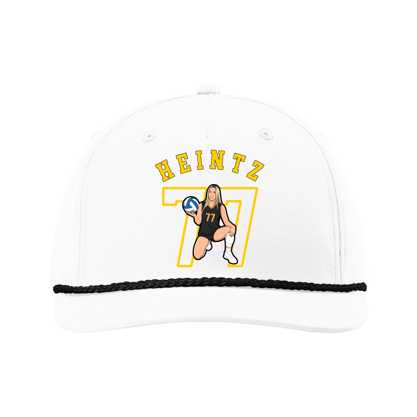 Five-Panel Classic Rope Cap — Shirsey Arch in White