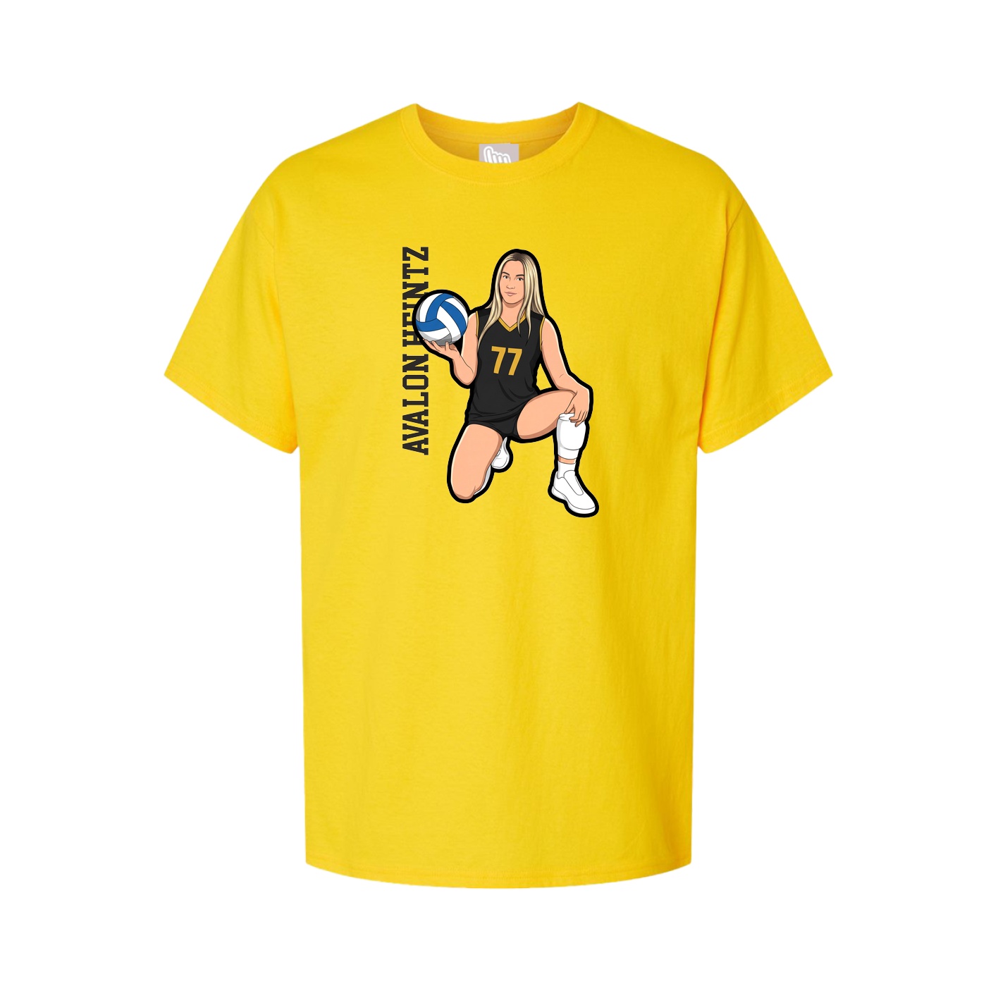 Tee — Name Vertical in Gold