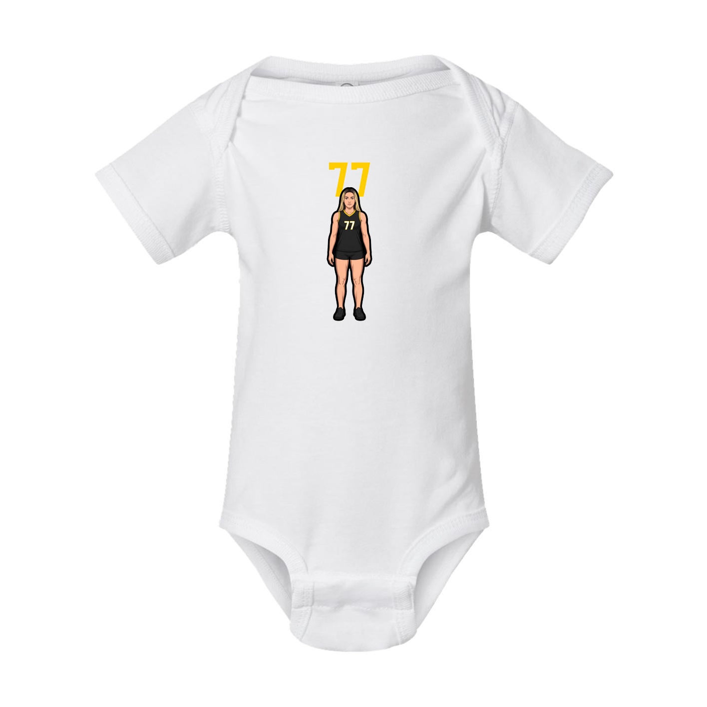 Baby Onesie — Number Top in White