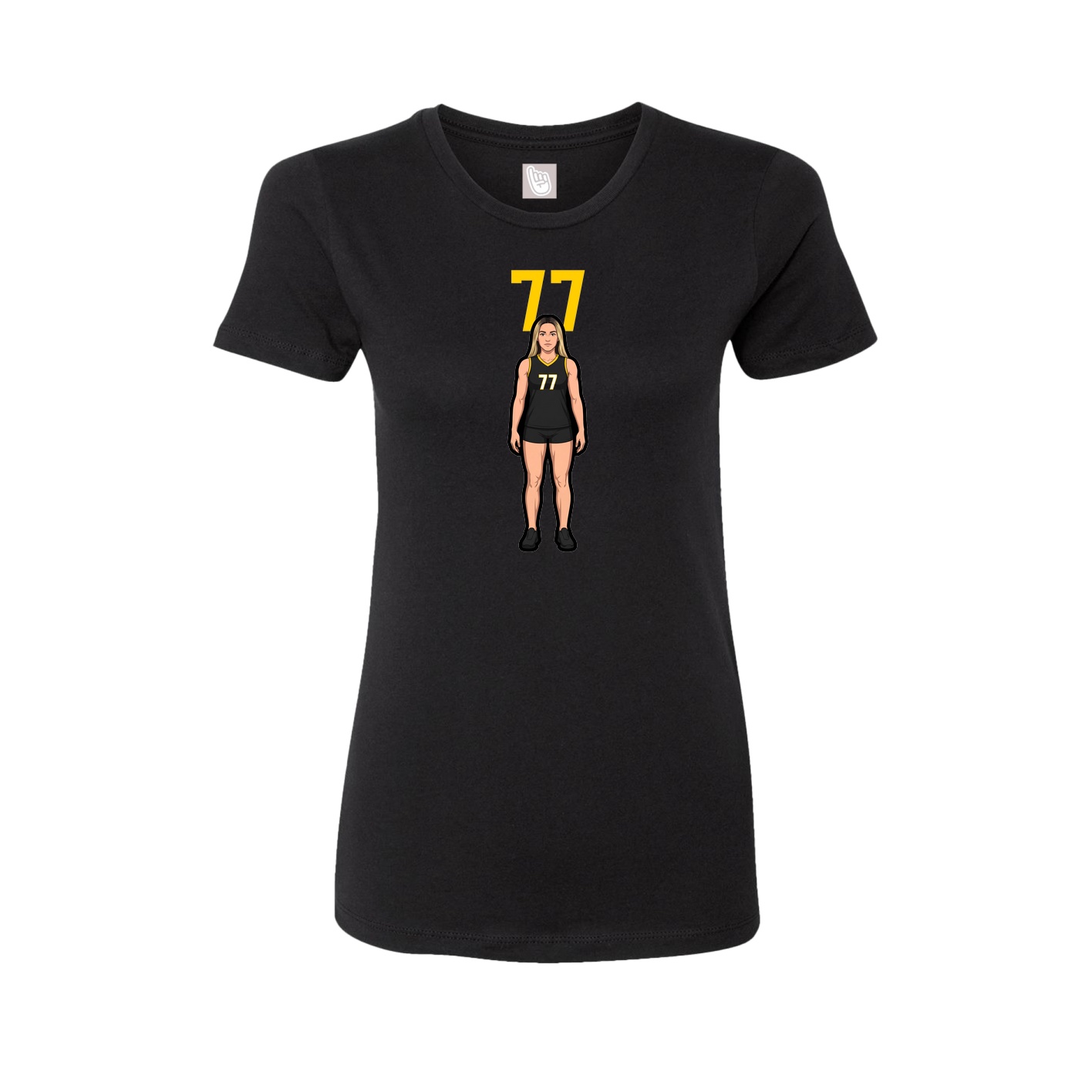Womens Tee — Number Top in Black