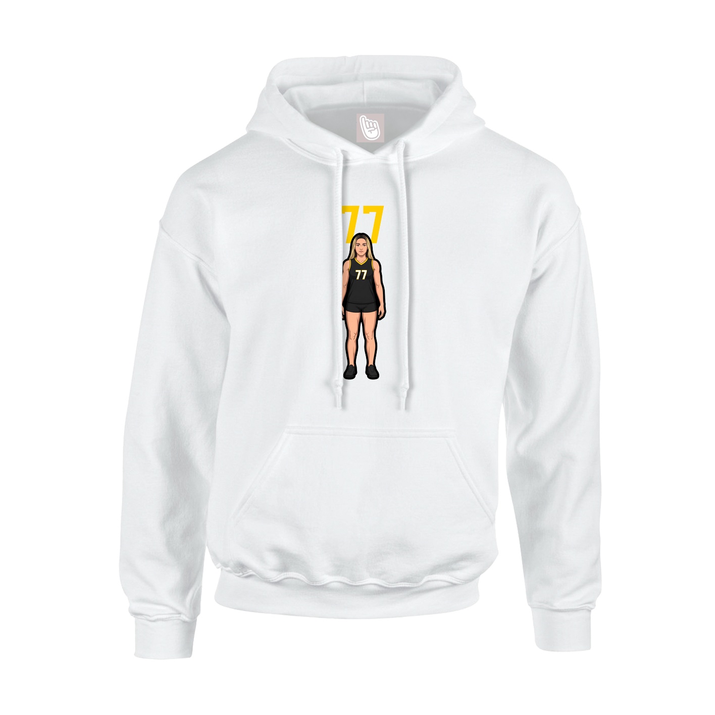 Hoodie — Number Top in White