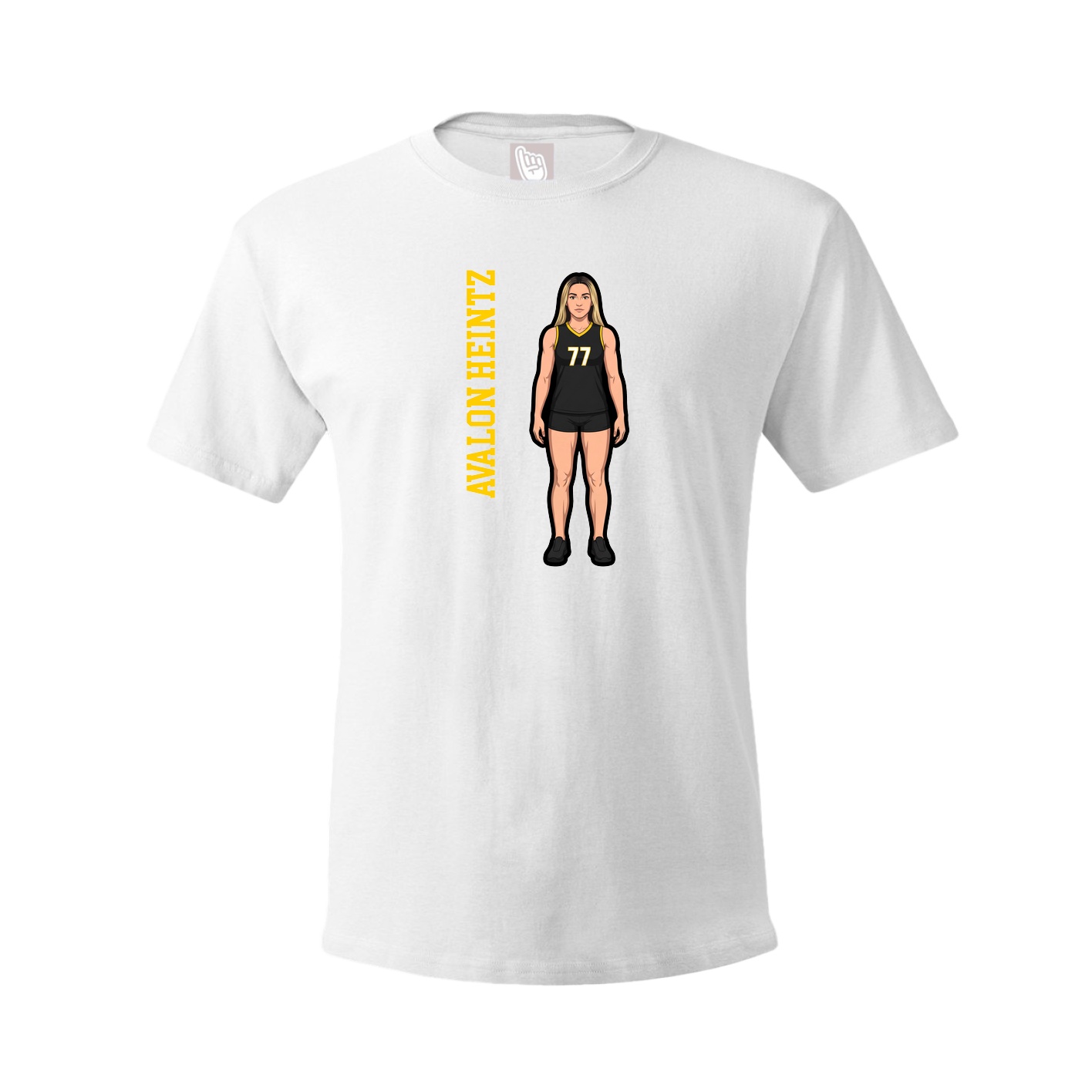 Tee — Name Vertical in White