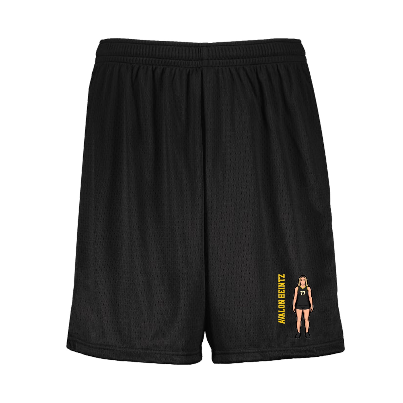 Shorts — Name Vertical in Black