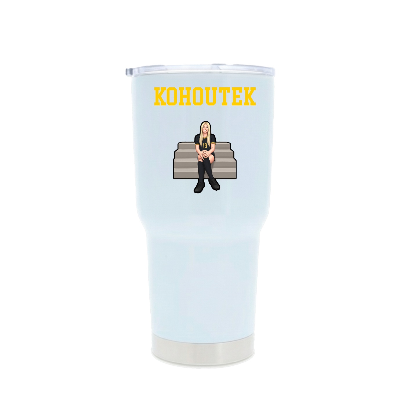 30oz Stainless Steel Tumbler — Shirsey in White