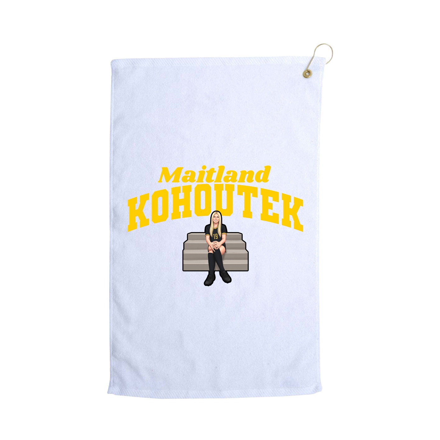 Golf Towel — Signature Arch in White