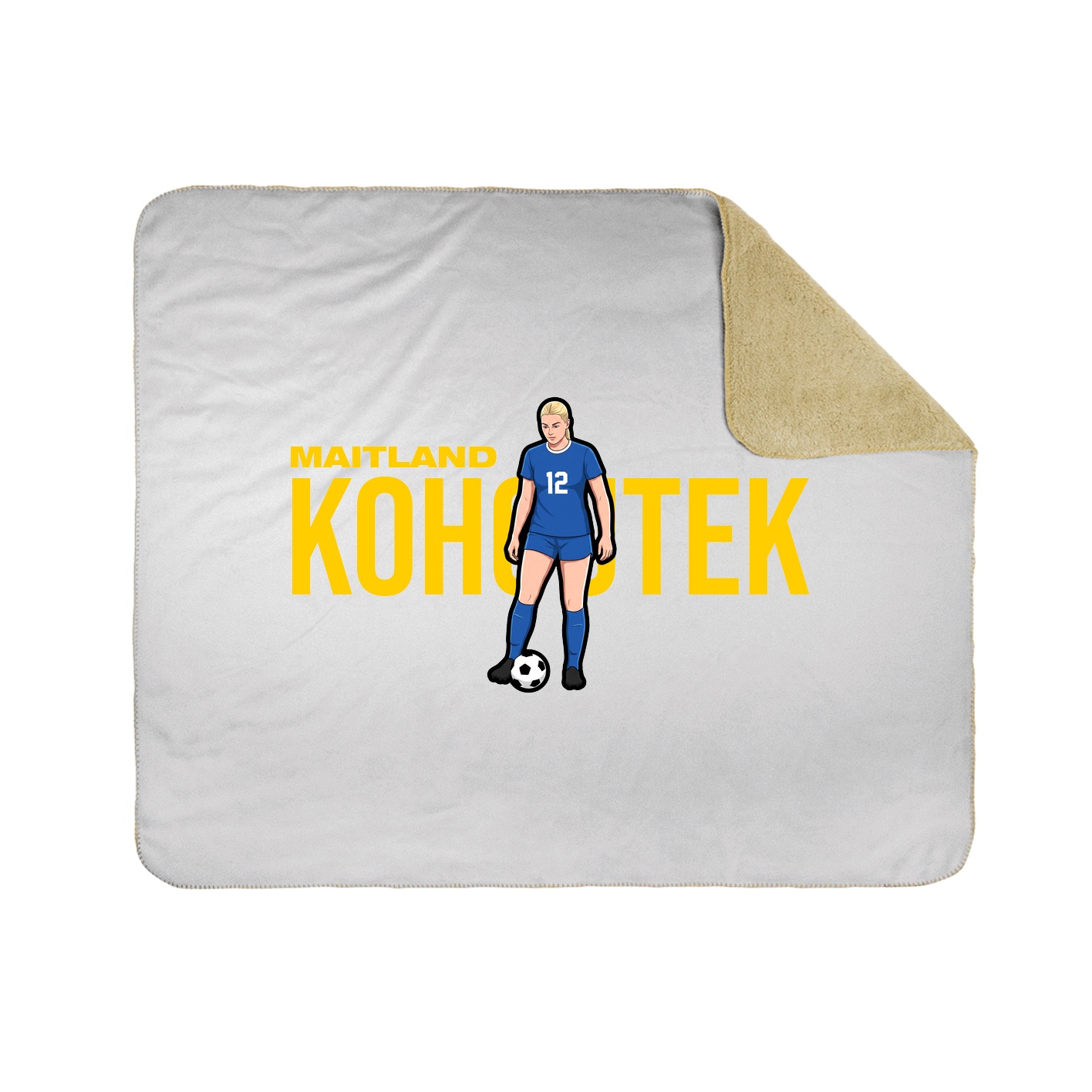 Throw Blanket — Player Name in White