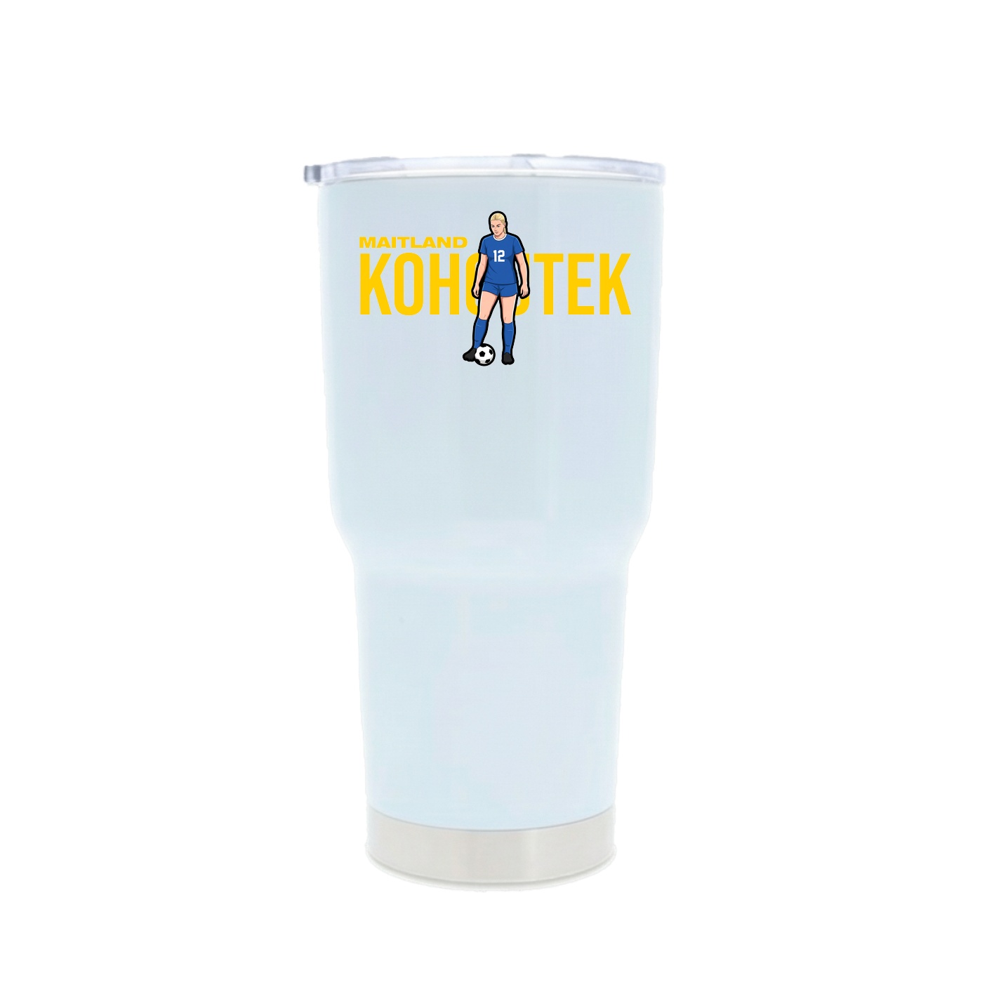 30oz Stainless Steel Tumbler — Player Name in White