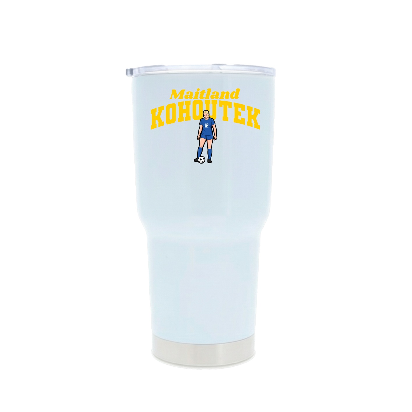 30oz Stainless Steel Tumbler — Signature Arch in White